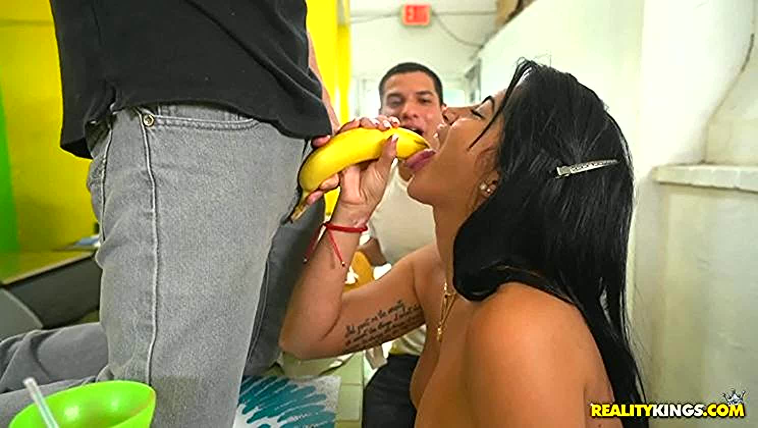 Brunette, Ass Fetish, Facial