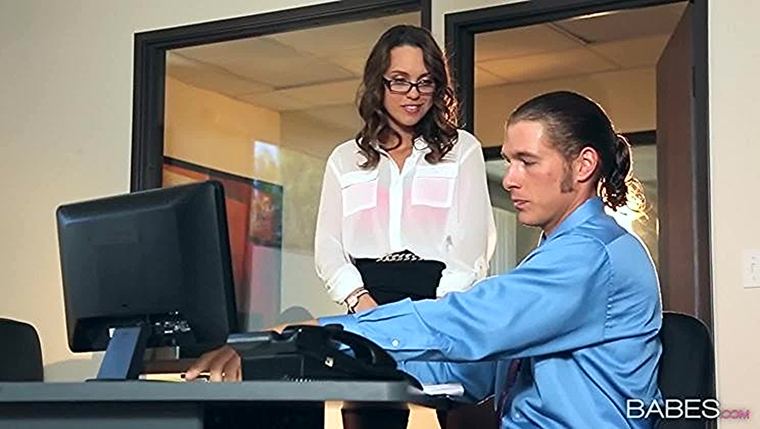 Chris Johnson, Jade Nile, Conference Room, Erotic Meeting