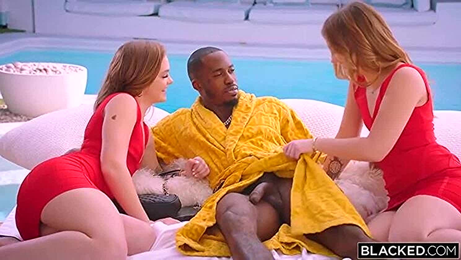 Sami White, Brunette, Cumshot, Threesome
