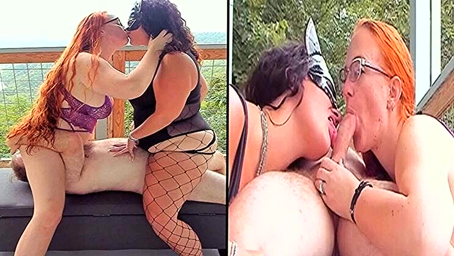 RedQueen, Threesome Frenzy, Eiffel Tower Sex, Double Blowjob
