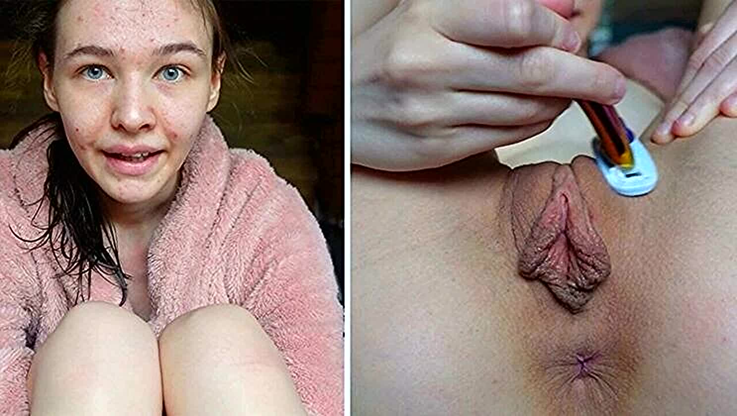 Emmi-Hill, Pussy Shaving, Shave And Share, Skinny Teen