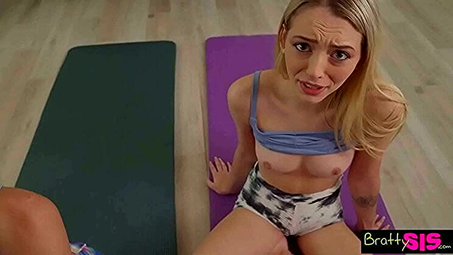 Lily Larimar, Kyler Quinn, Petite Powerhouse, Yoga, Shaved Pussy