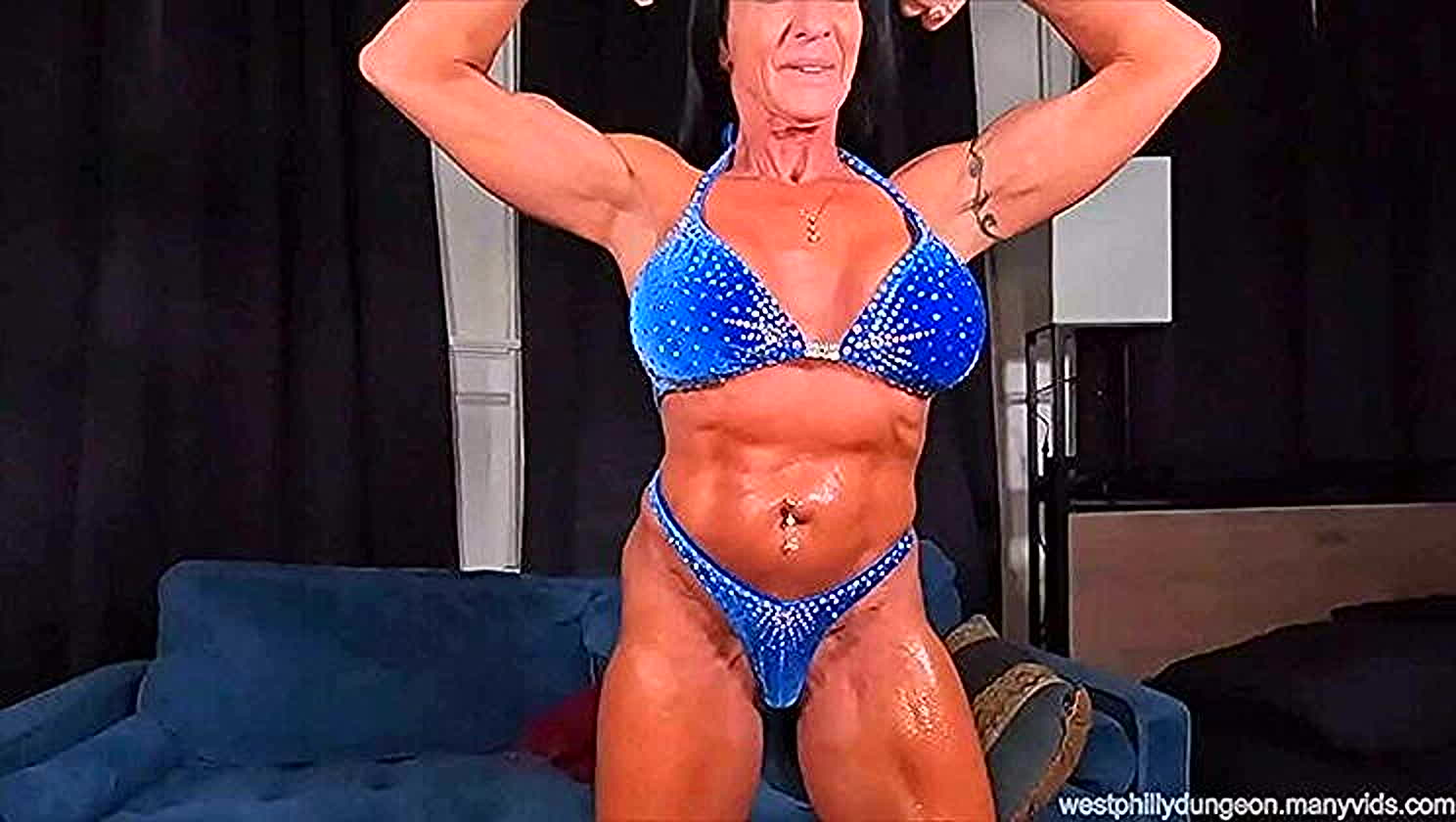 Azure Dee, Austin Michaels, Bondage, Muscle Worship