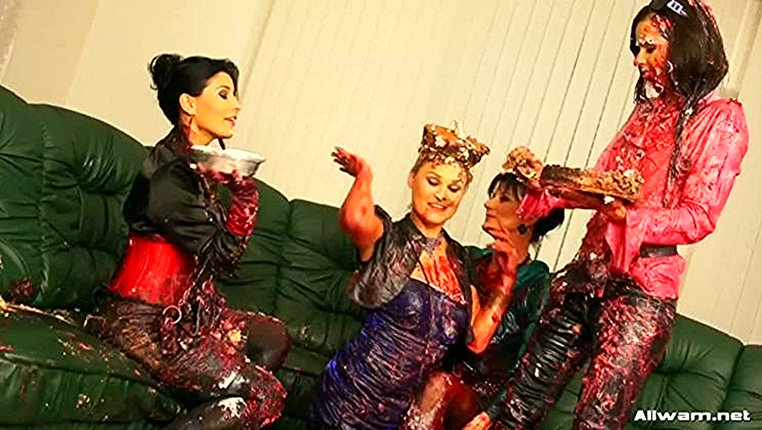 Kate, Ferrera Gomez, Satin Lingerie, Food Play, Messy Girl