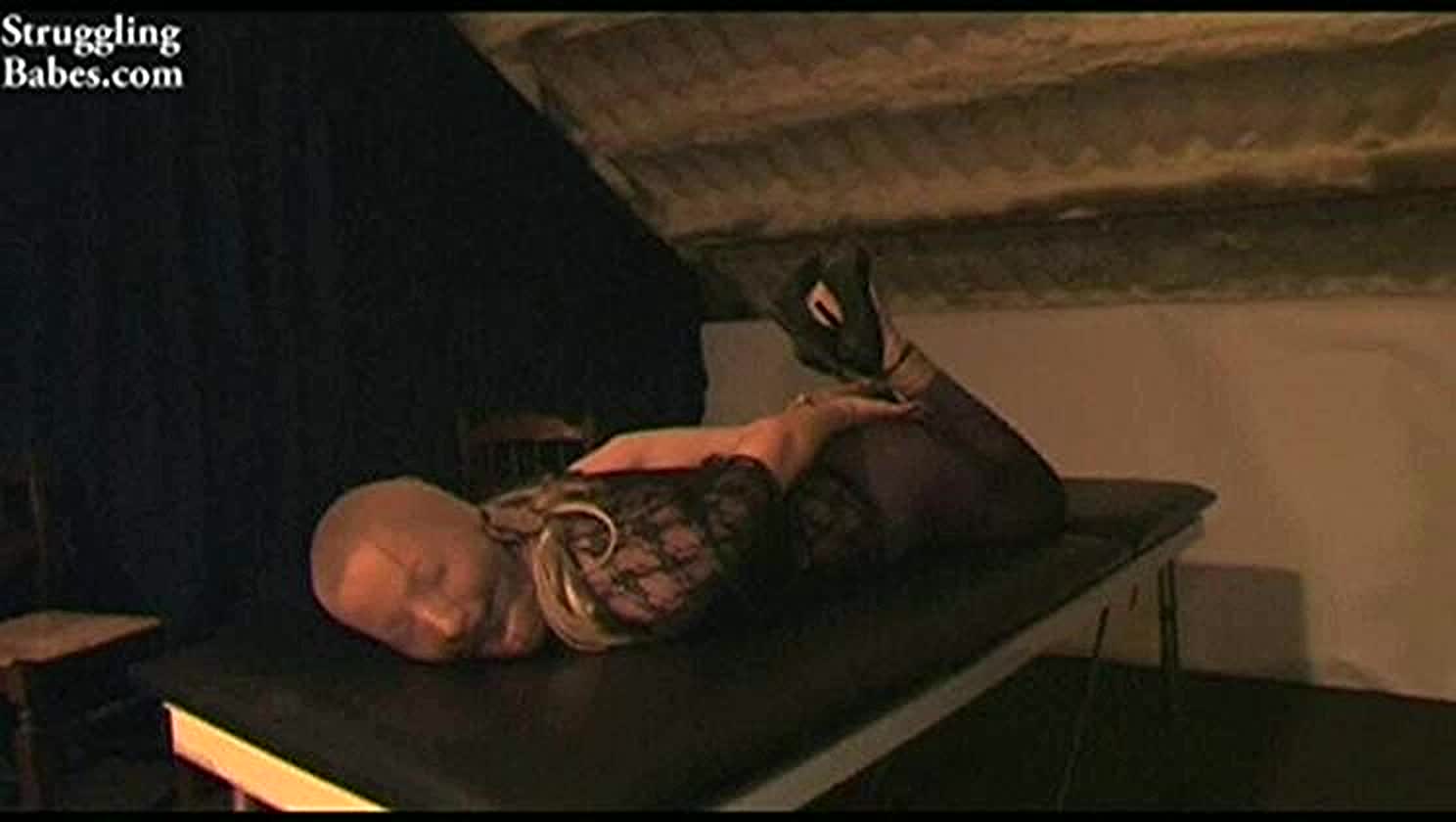 Stephanie, Pantyhose Fetish, Tied Up, Gagged And Fucked