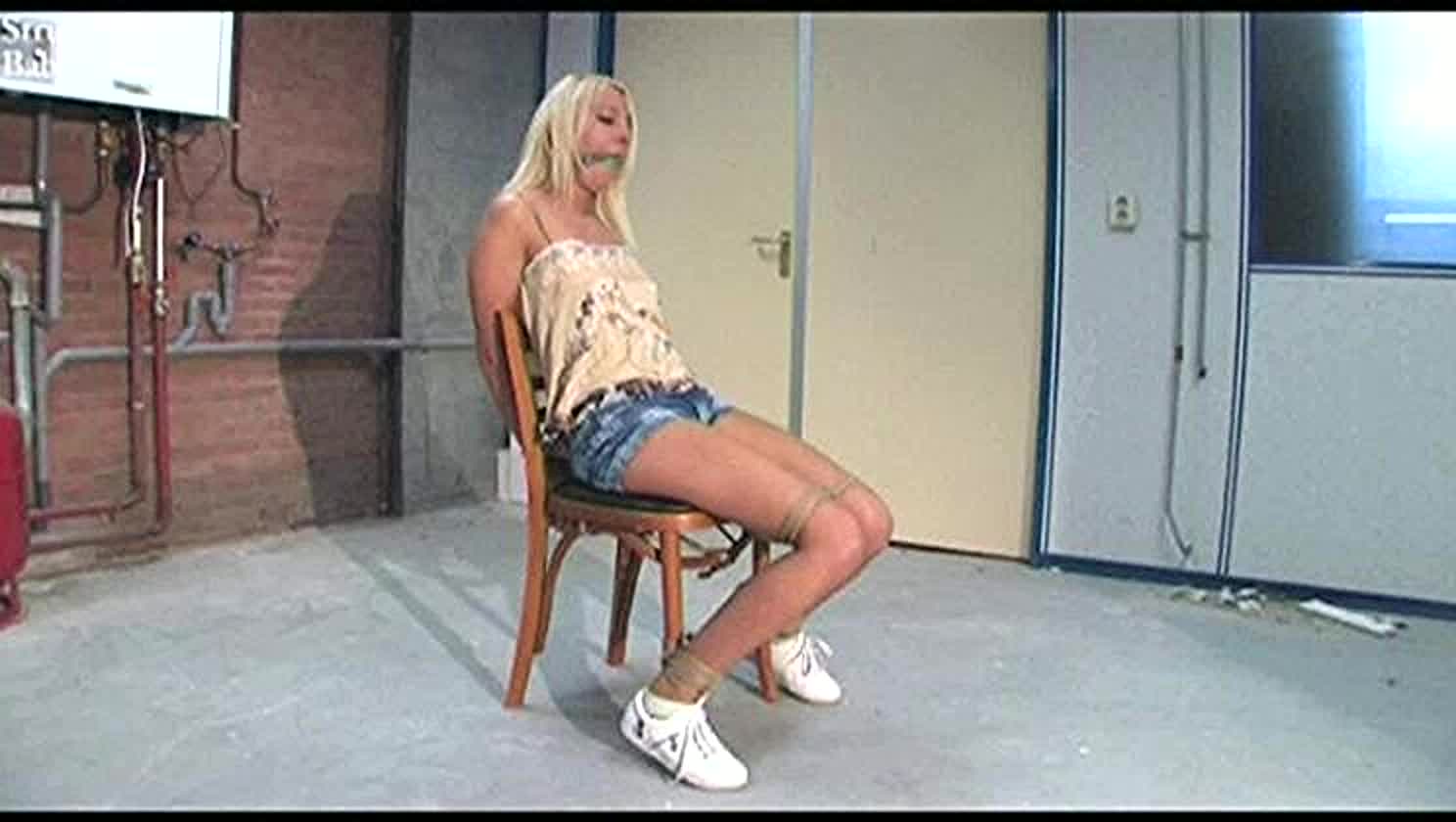 Valeri, Chair Tied, Ball Gagged, Submissive