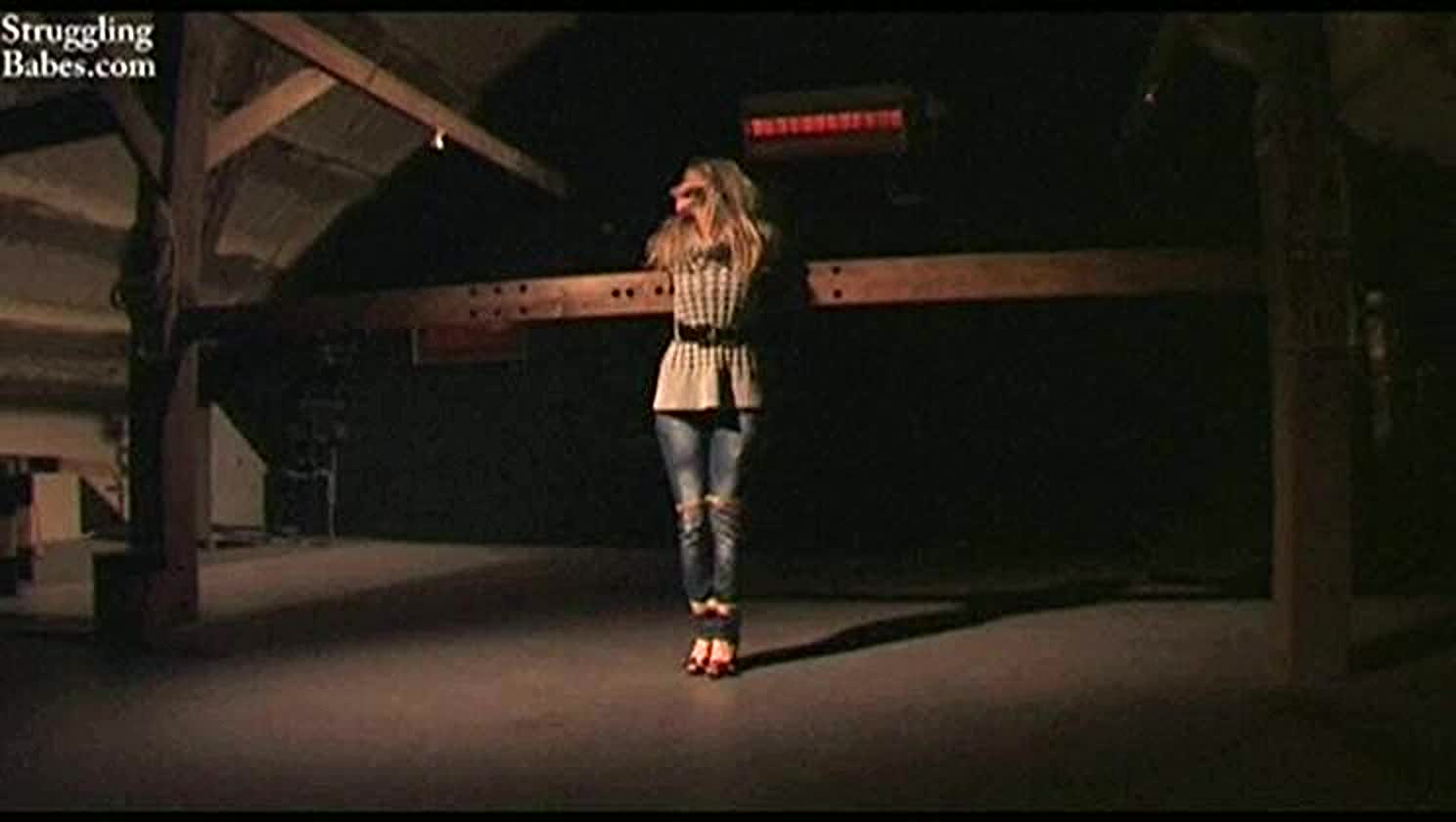 Stephanie, Bondage, Fully Clothed, Tit Grabbed