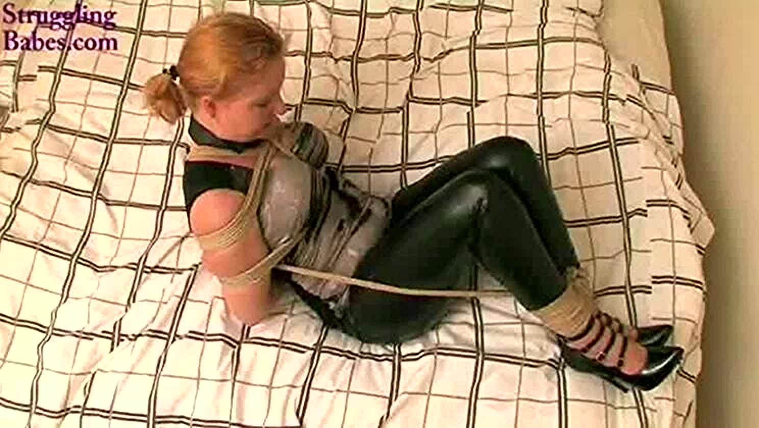 Linda, Fully Clothed, Hog Tied, Bdsm