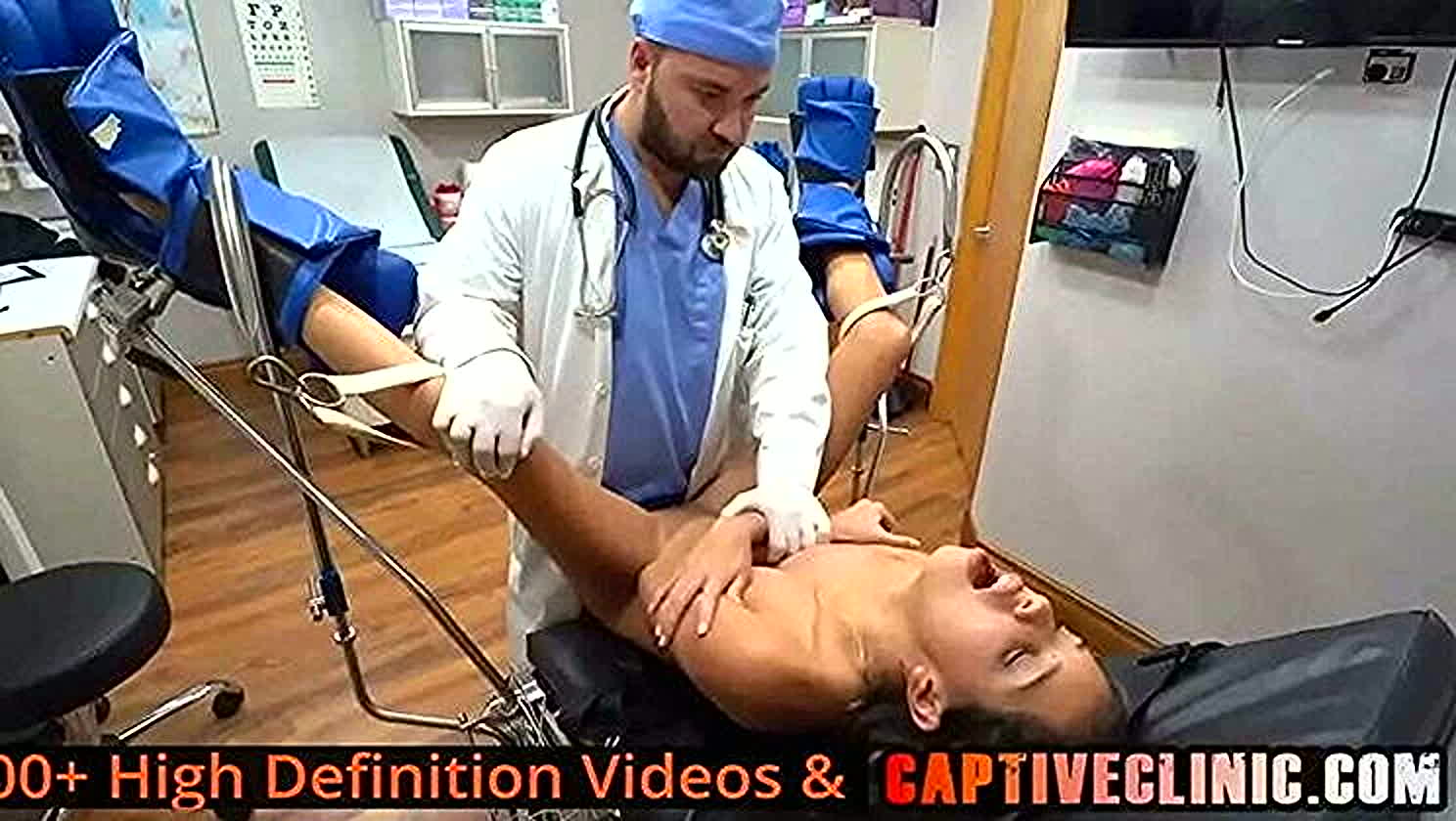 Channy Crossfire, Aria Nicole, Medical Humiliation, Bondage Clinic, Pussy Orgasm