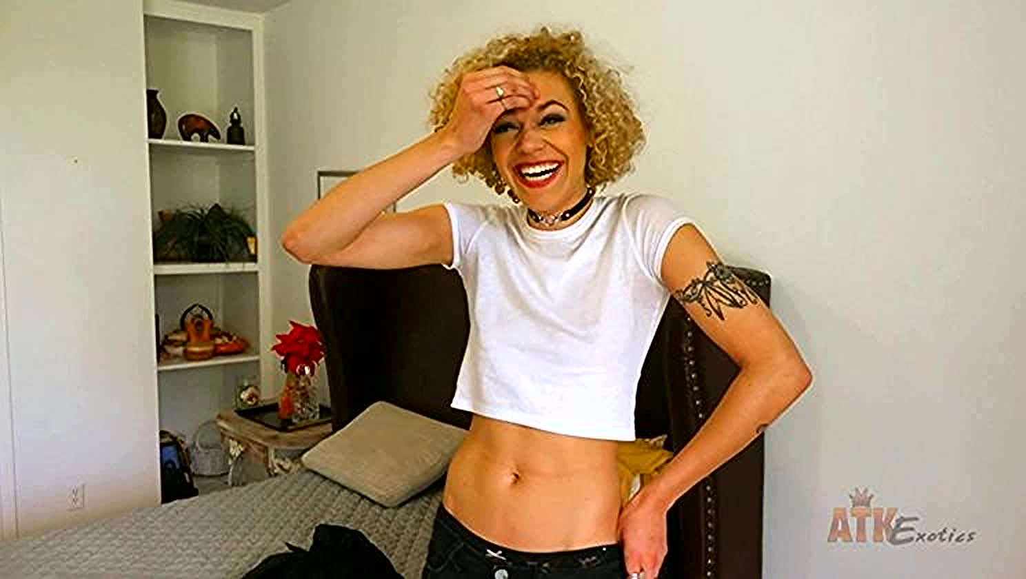 Heidi Jenner, Tattoos, Small Tits, Strip Tease