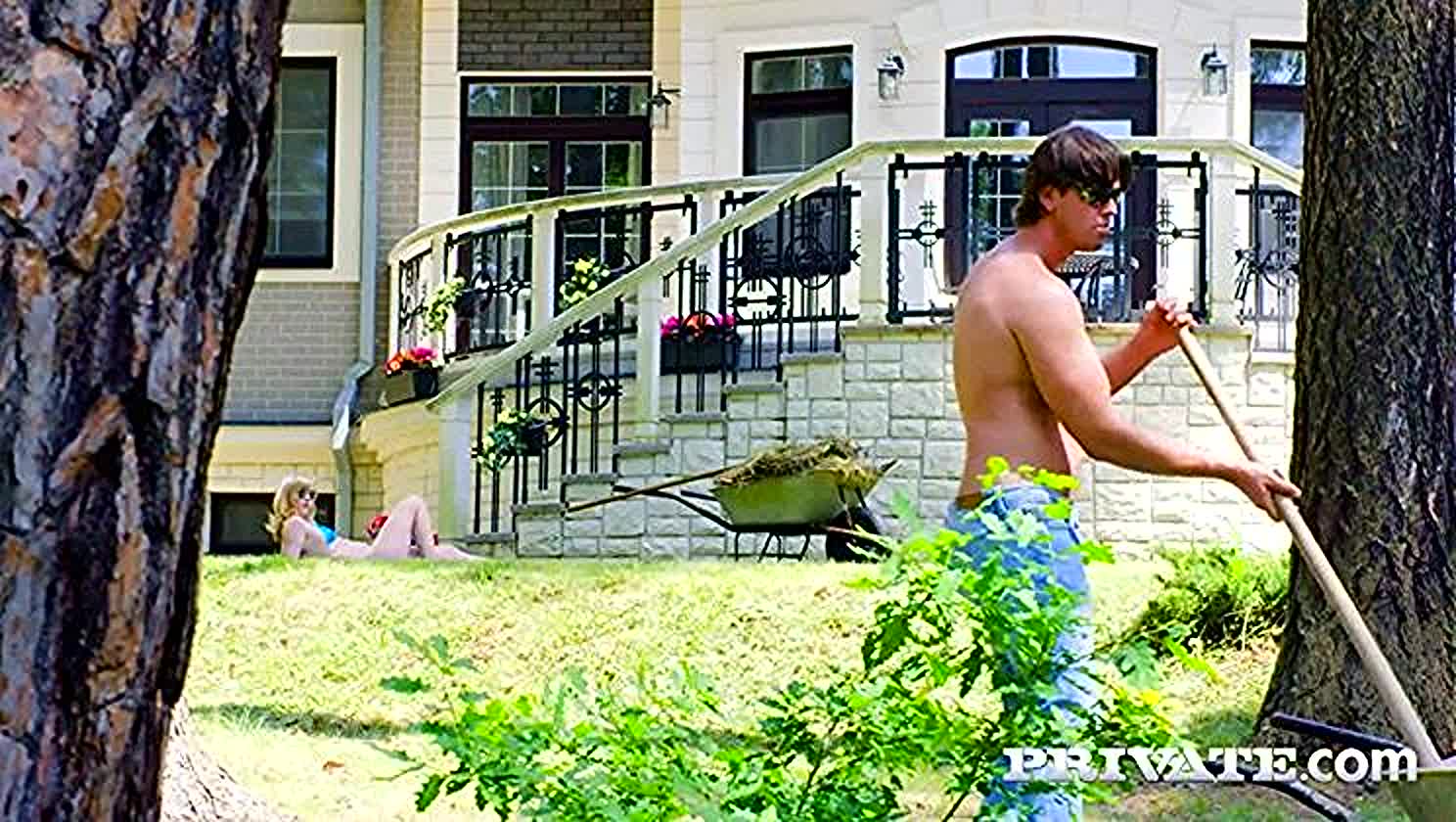 Anny Aurora, Small Tits, Backyard Blowjob