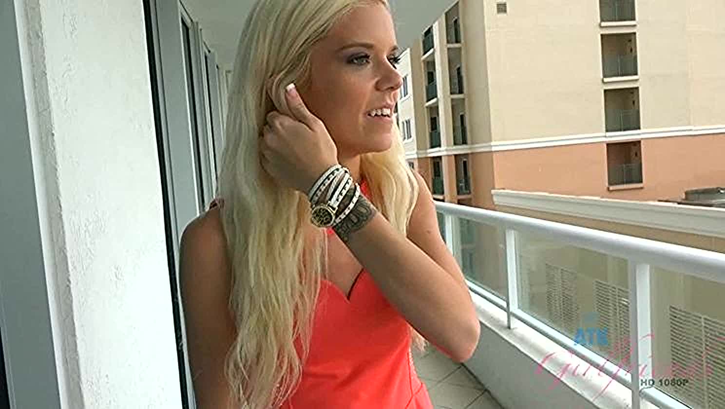 Halle Von, Skinny Dipping, Upskirt Tease, Bathroom Babe