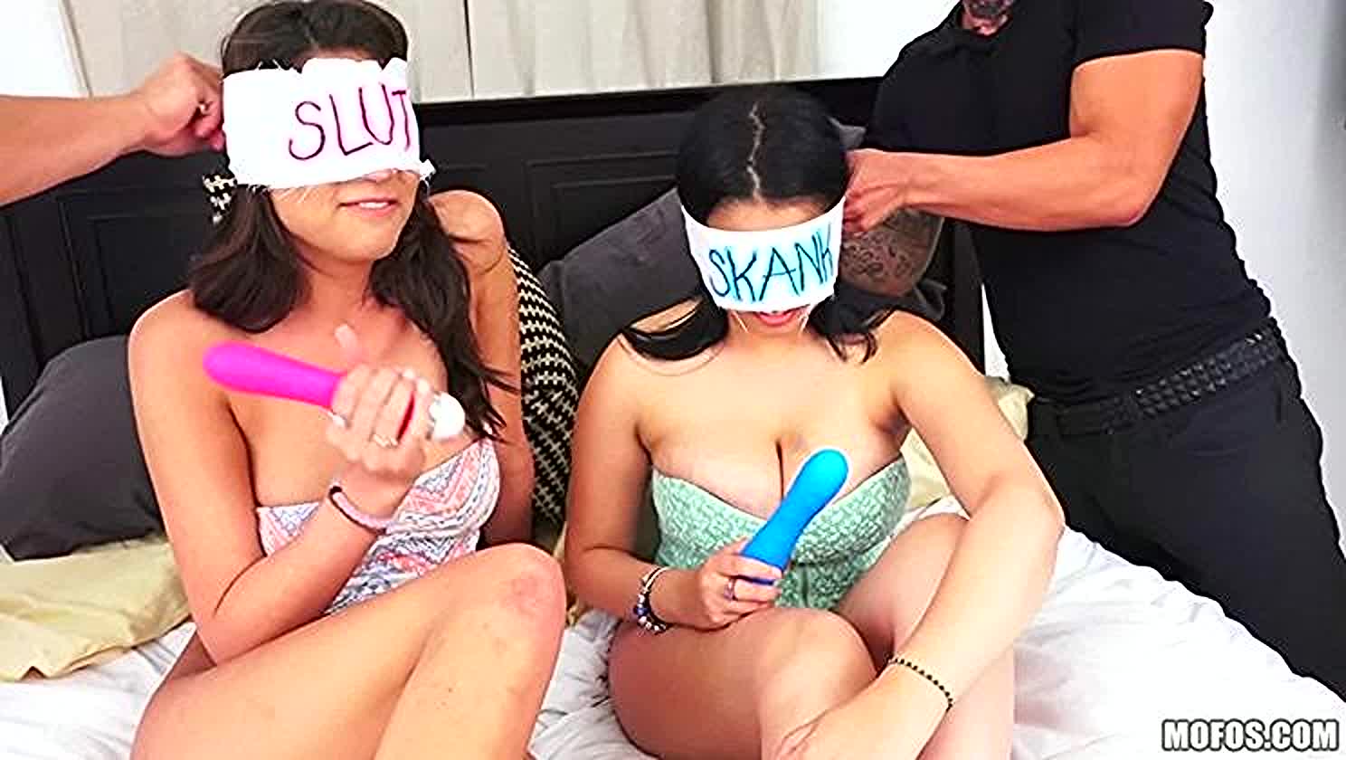 Ada Sanchez, Carrie Brooks, Swallowing, Blindfold, Group Sex