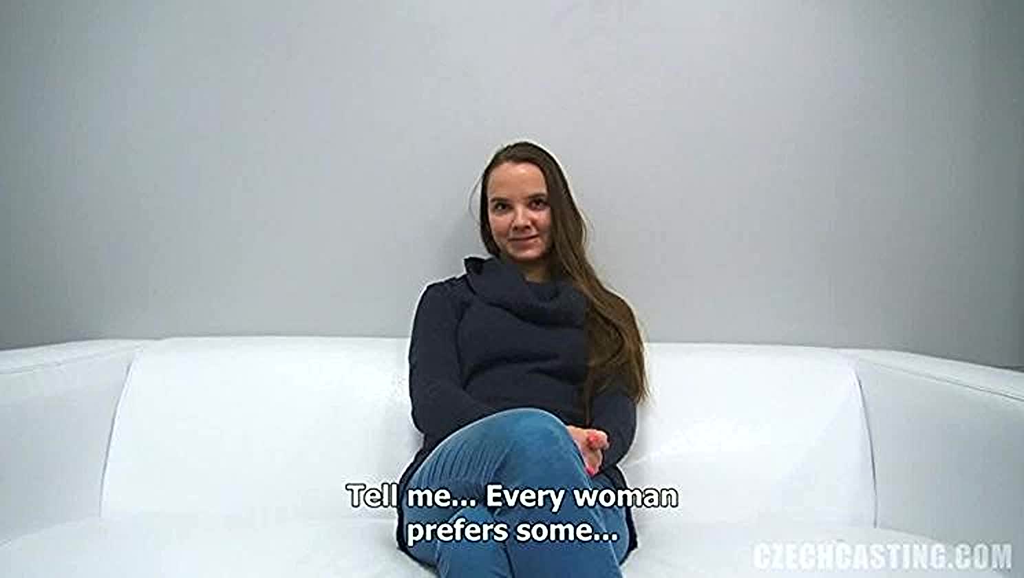 Adriana, Long Hair, Casting, Hair Pulling