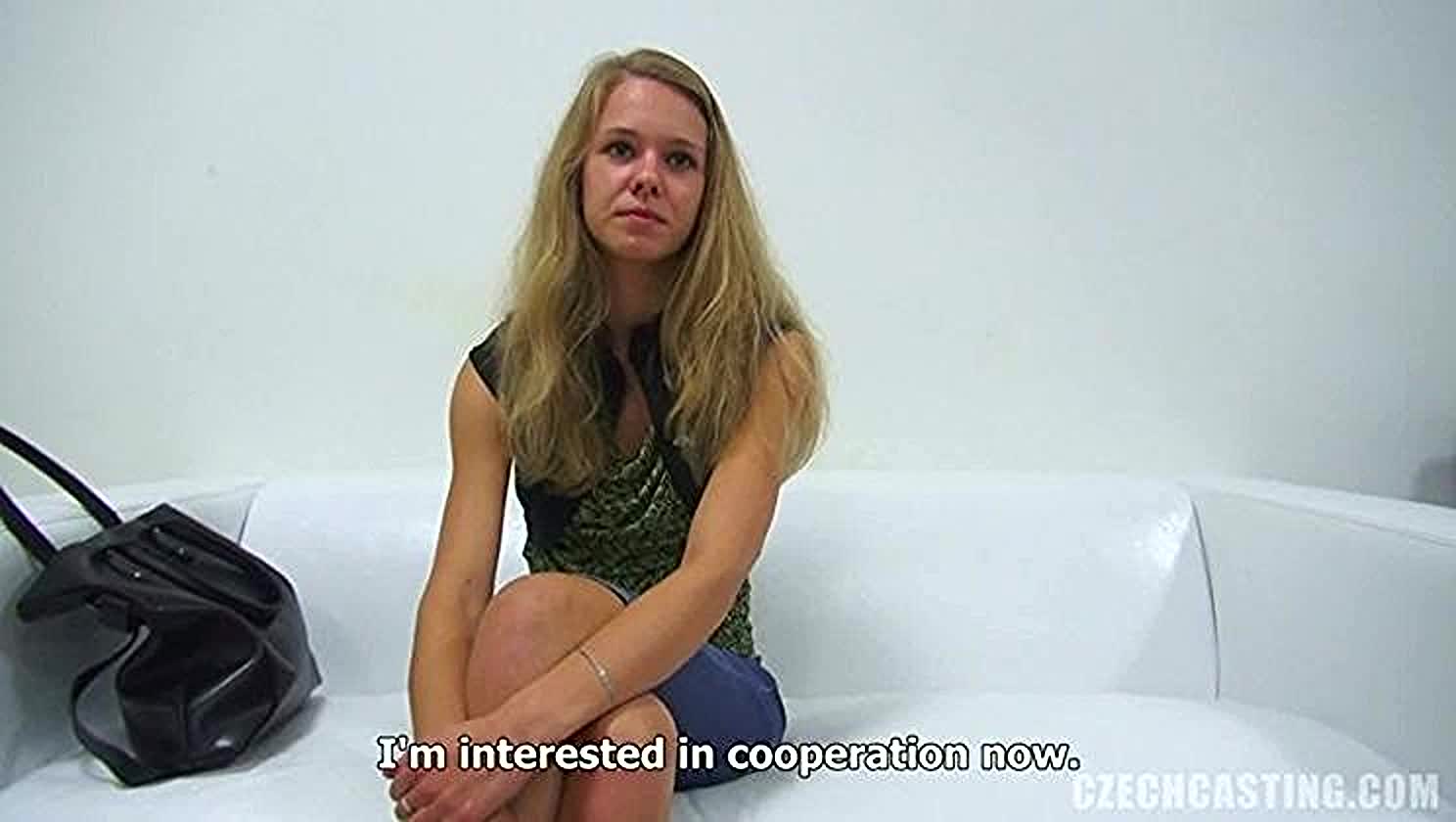 Jana, Blonde Bombshell, Casting, Dildo
